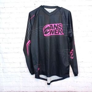 Answer  Y2K Motor  Sport  Women's Long   Sleeve Top  Jersey L